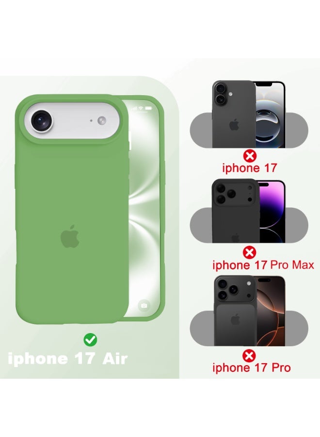 ULELAY iPhone Air Protective Case, Silicone Material, Shock-Resistant with Camera Lens Protection and Control Button Coverage, Anti-Shock Mobile Phone Protective Cover, Compatible with MagSafe Accessories,Green - Image 2
