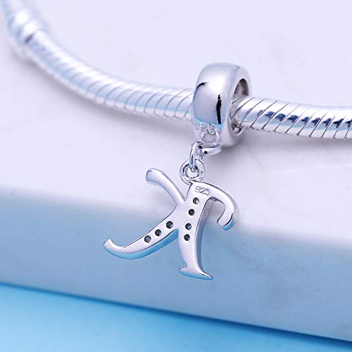 SOUKISS Letter K Charm Sterling Silver 925 Initial A-z Alphabet Beads Name Charm for Bracelet Charms - Image 3