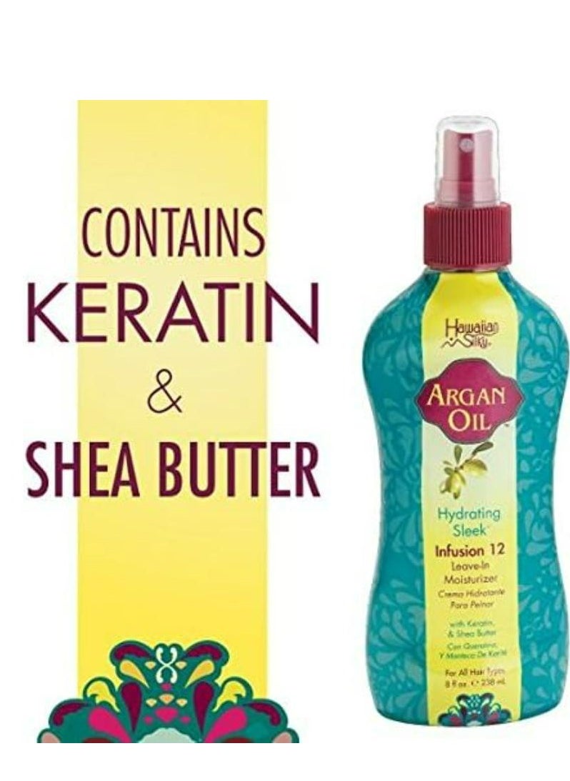 Hawaiian Silky ARGAN OIL INFUSION 12 LEAVE-IN MOISTURIZER 238 ML  - Image 3