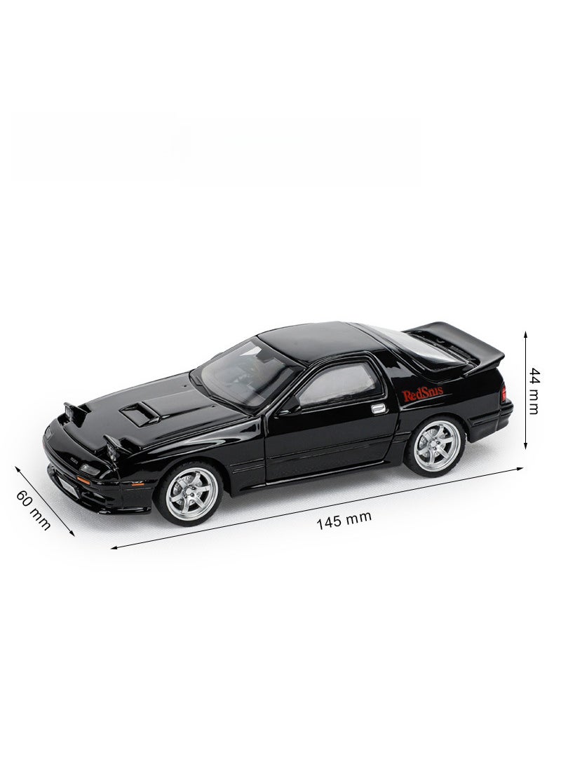 null - 1:32 Scale Mazda RX-7 Alloy Model Car Toy Black - Image 1