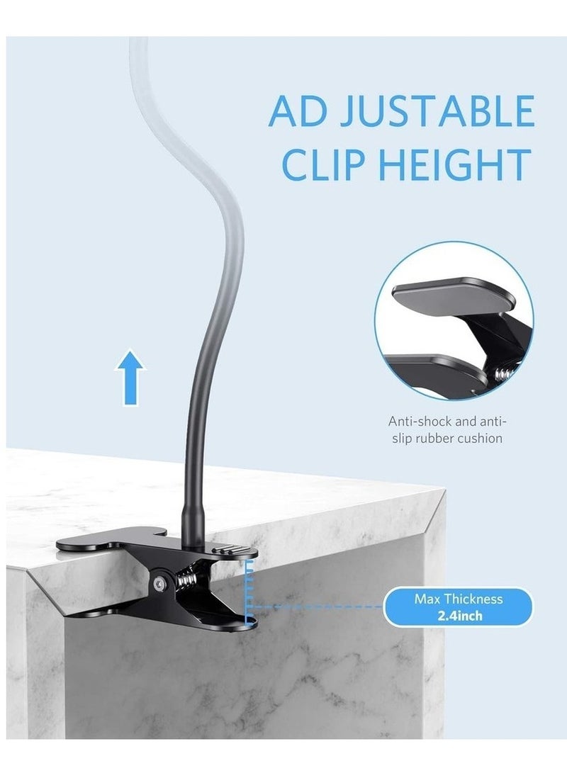 Flexible Solid Grip Phone Holder With Adjustable Universal Gooseneck Smartphone Stand Used For Bed Kitchen Black - Image 4