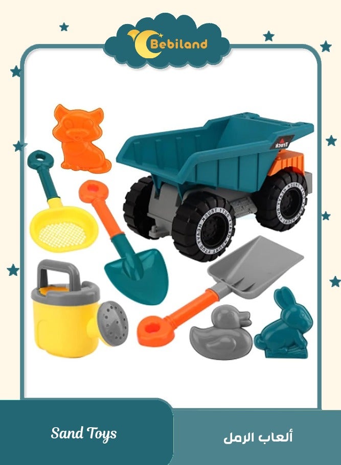 Bebiland Sand Toys for Toddlers Kids Sand Castle Toys with Beach Bucket, Beach Toys for Kids 3-10, Beach Sand Car Toys and Shovels, Kids Beach Playsets, Sandbox Toys for Kid, Travel Outdoor Toys - Image 1