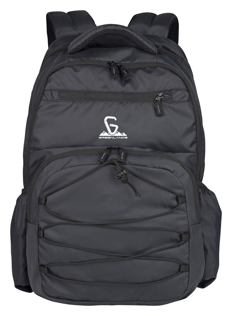 GREENLANDS 37L Ziggy Backpack with Attached Rain Cover â€“ 2 Spacious Compartments, Ideal for Office, School, Travel, Trekking and Trips â€“ Unisex, D Grey - Image 1