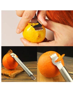 KASTWAVE 3 Pack Lemon Zester with Channel Knife Stainless Steel Citrus Zester Tool Orange Zester Grater Citrus Peeler Lemon Twist Tool Cocktail Garnish for Kitchen & Bar, Dishwasher Safe  - Image 3