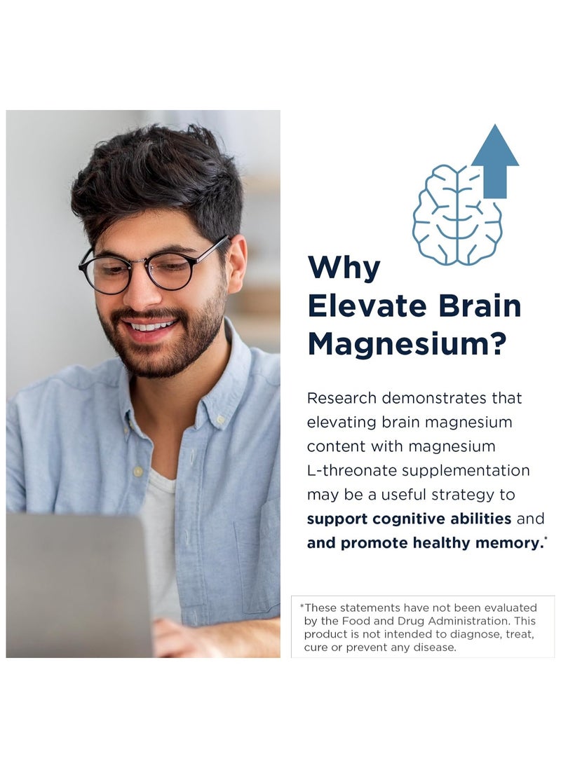 designs for health - NeuroMag - Chelated Magnesium L-Threonate for Cognitive Support - Bioavailable Vegan Magnesium Supplements for Adults - Non-GMO + Gluten Free (90 Capsules) - Image 1