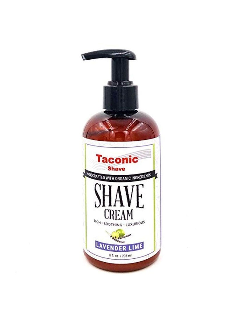 taconic shave Taconic Shave Natural Shaving Cream  Lavender Lime  UltraRich High Lather Formula  Natural Shave Cream for Men  Women in 8 oz Pump Bottle  Scented Shaving Cream 