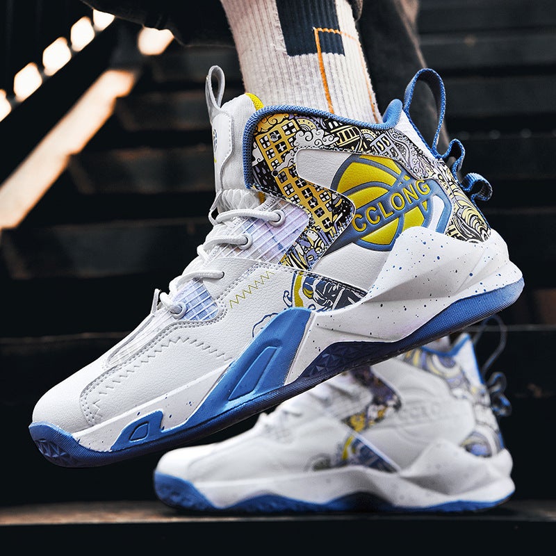 Men'S Basketball Shoes Boys High-Top Practical Competition Sneaker Casual Running Shoes And Retail - Image 3