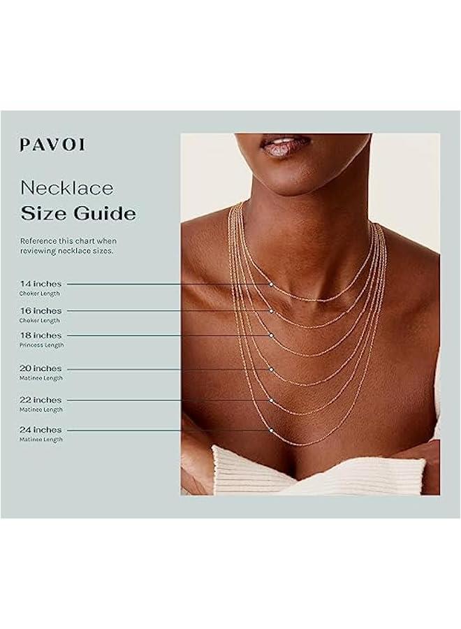 PAVOI 14K Gold Plated Layered Necklaces for Women | Gemstone Pendant Figaro Chain Necklace | Carnelian, Green Aventurine, Malachite Layering Necklace - Image 5
