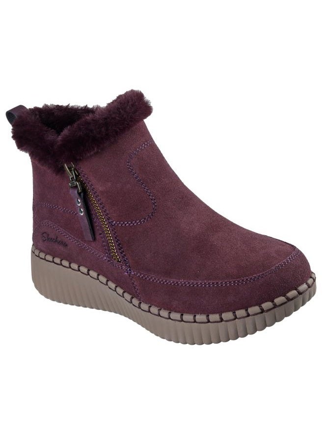SKECHERS Women's Wilshire BLVD-Fresh Zip Ankle Boot, Wine, 39.5 EU - Image 3