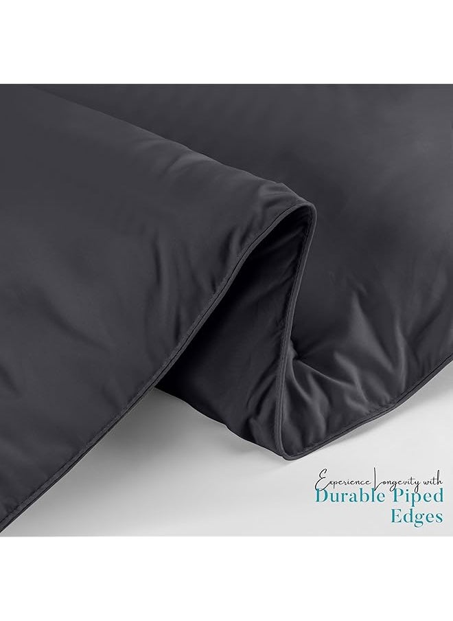 Comforter Duvet Insert Quilted Comforter With Corner Tabs Box Stitched Down Alternative Comforter Twin Grey
