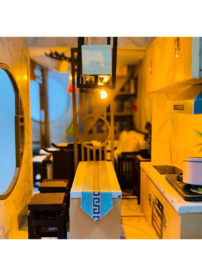 Bluejw Hongda Diy Cabin Antique Poetic Handmade Wooden Building Assembled Large Villa Creative Toys Gift Giving - Image 4