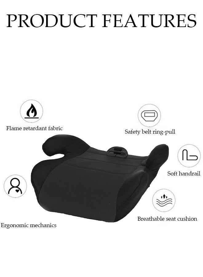 DUNISO Portable Child Car Safety Chair Safety Seat Travel Booster Car Seat Heightening Seat Cushion with Armrest for Kids - Image 3