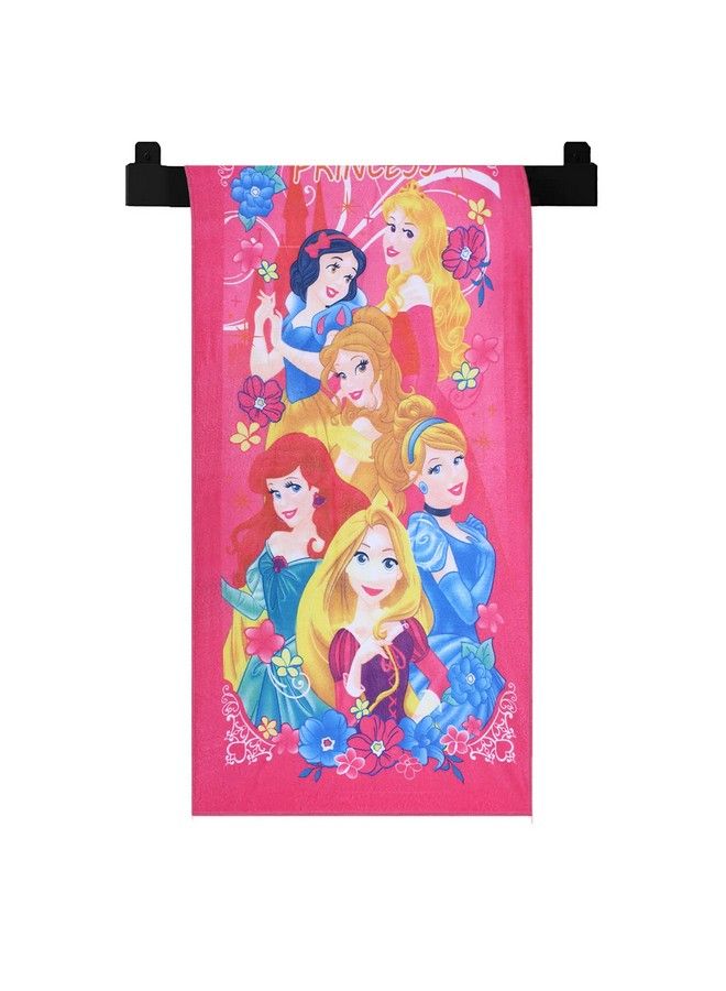 Kuber Industries Kids Bath Towel;Soft Cotton & Sides Stitched Baby Towel;Microfibered Super Absorbent Princess Pattern Towel For Infantstoddler55X26 Inch (Pink)  - Image 1