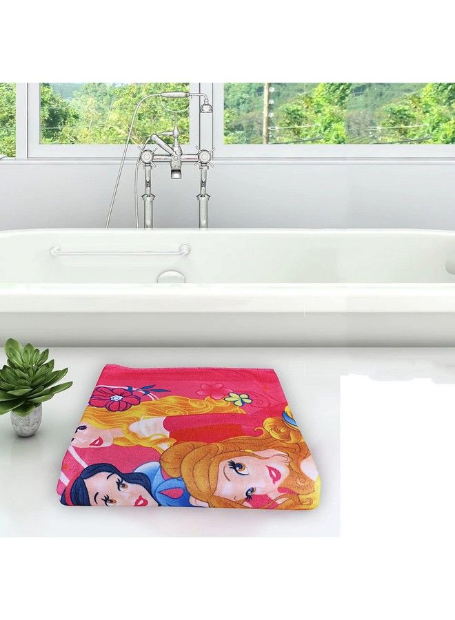 Kuber Industries Kids Bath Towel;Soft Cotton & Sides Stitched Baby Towel;Microfibered Super Absorbent Princess Pattern Towel For Infantstoddler55X26 Inch (Pink)  - Image 5