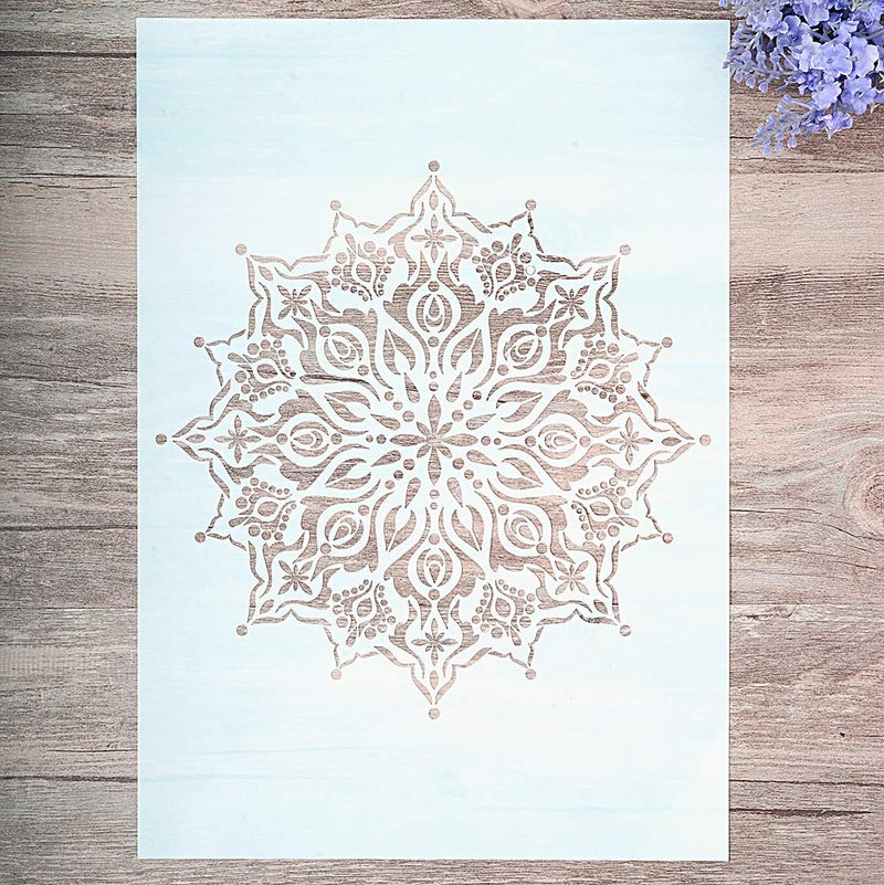 SLGIFT DIY Decorative Mandala Stencil Template for Painting on Walls Furniture Crafts A4 Size