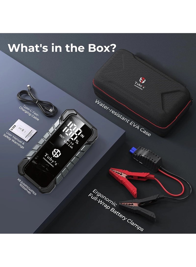 Toby's Jump Starter For Cars 10000mAh And 37WH Power Bank For Electronic Devices  - Image 4
