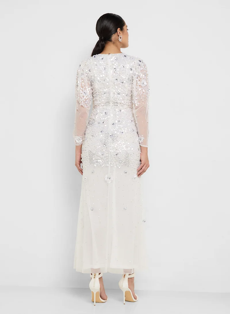 Amelia Rose Embellished Maxi Dress