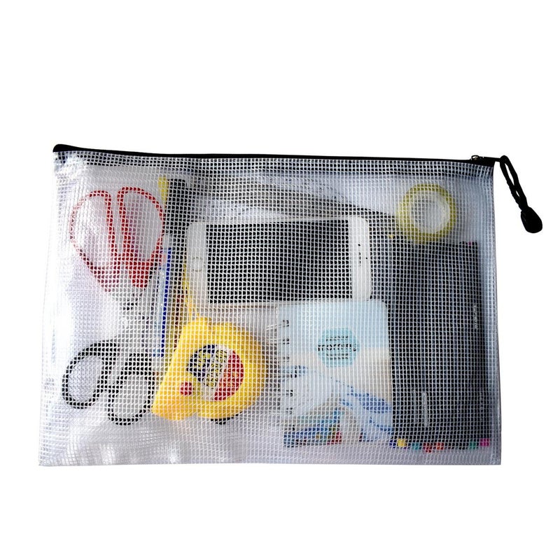 oxe 6 Pieces Travel Pouch, Document Pouch, File Bags (Black, Transparent, PVC, Letter Size, 6 Sizes: 15.4 x 11, 13.4 x 9.4, 11.4 x 8.3, 9.3 x 6.7, 7.7 x 5.3, 6.3 x 4.7 Inches, Modern Style) - Image 5