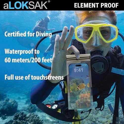 LOKSAK - aLOKSAK Waterproof Cellphone Dry Bags - Airtight Underwater Phone Pouch - Touch Screen Compatible - Diving Certified (2-Pack - 3in x 6in) - Image 3