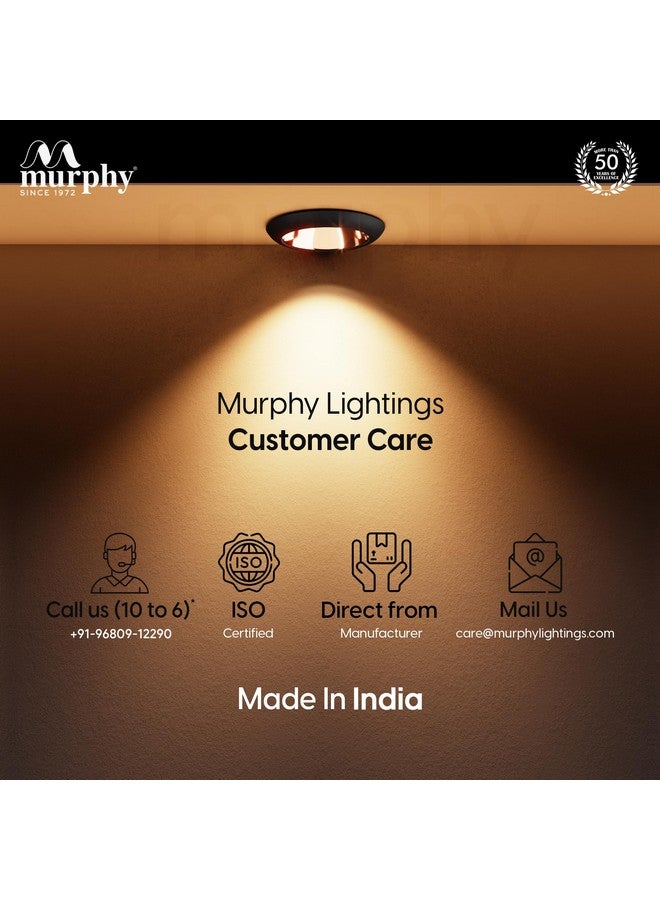 Murphy 2W Rose Gold Finish Button LED Spot Lights | Pack of 12 | Warm White (Golden Yellow) | Perfect for Home & Commercial Spaces - Image 5