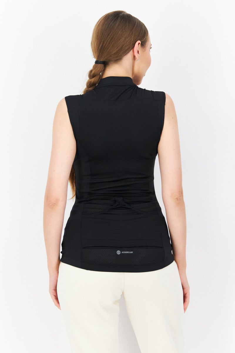 Adidas Women Sportswear Fit Sleeveless Cycling Top, Black  - Image 3
