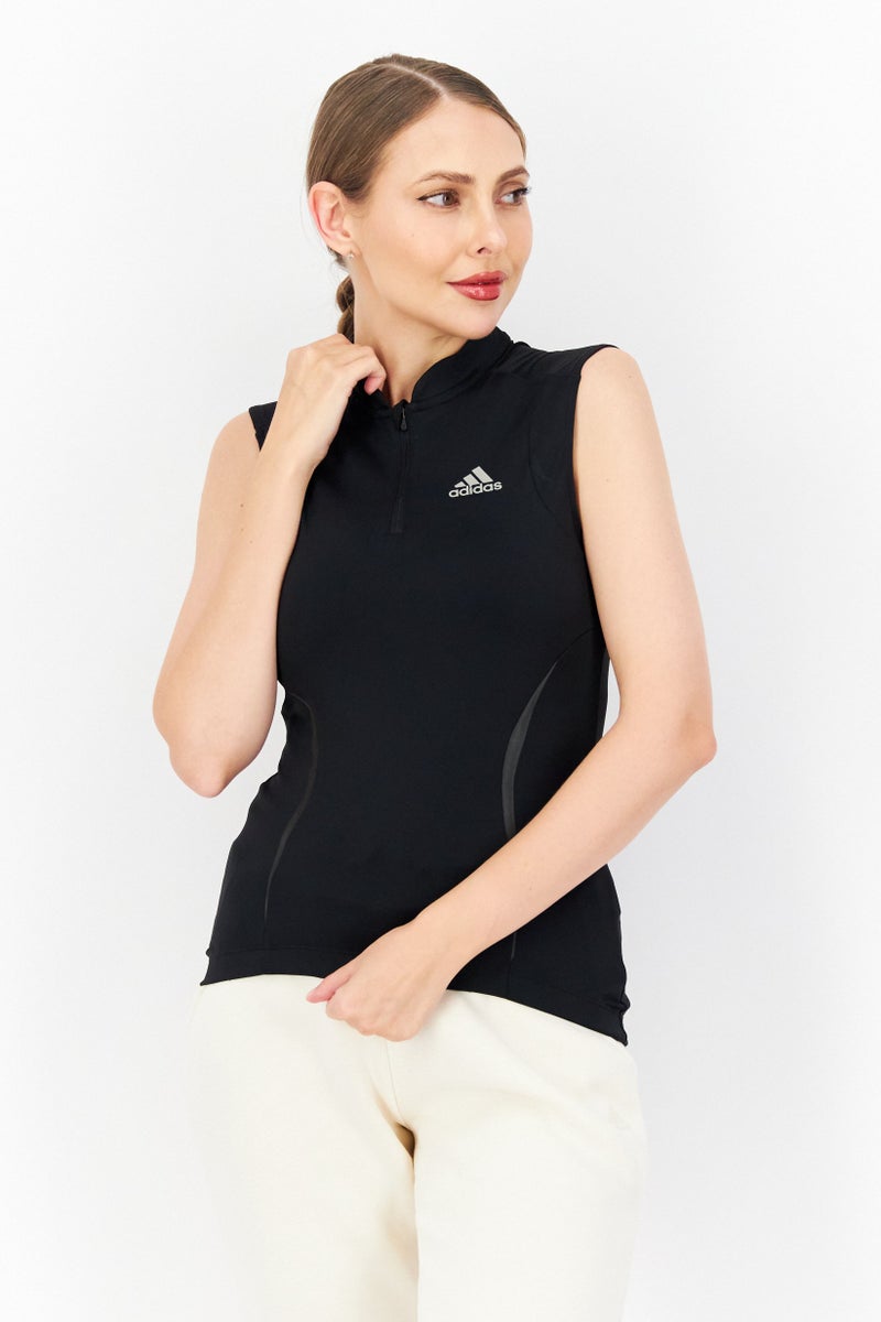 Adidas Women Sportswear Fit Sleeveless Cycling Top, Black  - Image 1