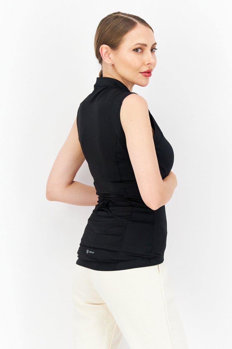 Adidas Women Sportswear Fit Sleeveless Cycling Top, Black  - Image 2