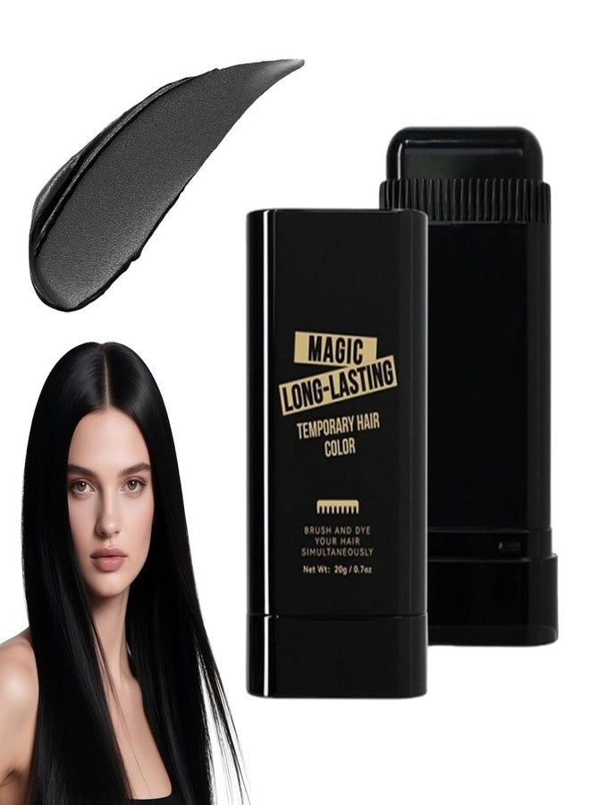 Umite Chef Instant Hairline Powder Stick for Women & Men - Waterproof Hairs Root Cover Up, Gray Hair Concealer, Long-Lasting Scalp Touch Up Stick, Natural Black Hair Shadow Filler - Black - Image 1