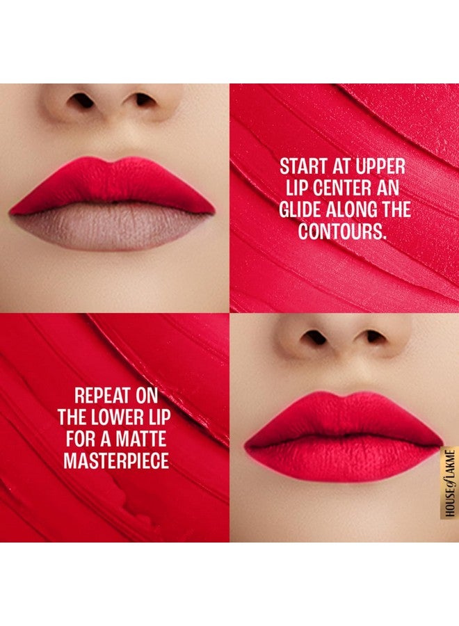 LAKME Lakme 9To5 Primer + Matte Lip Color Mr2 Red Coat, 3.6 G  - Image 5