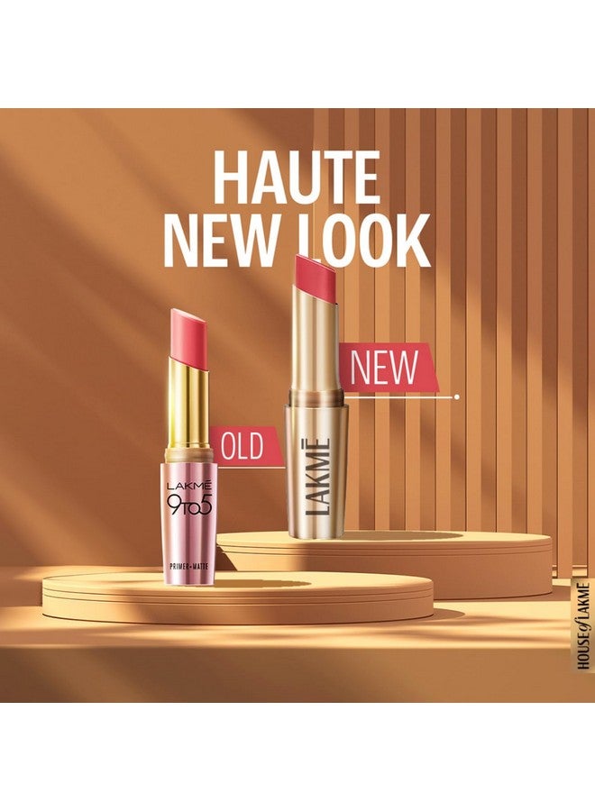 LAKME Lakme 9To5 Primer + Matte Lip Color Mr2 Red Coat, 3.6 G  - Image 2