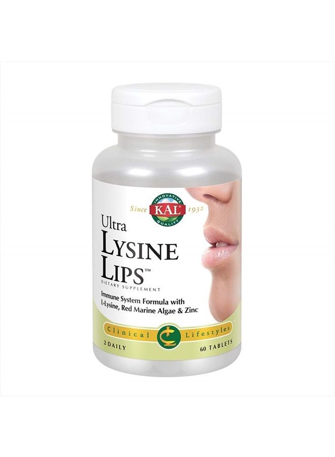 Kal Ultra Lysine Lips Tablets, 60 Count - Image 1