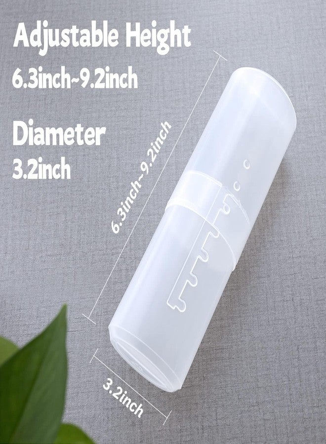 Rinpoche Makeup Organizer Plastic Clear Travel Case Retractable Brush Holder Cup Dustproof Storage Case for Vanity Makeup Artist (Transparent) (Pack of) - Image 5