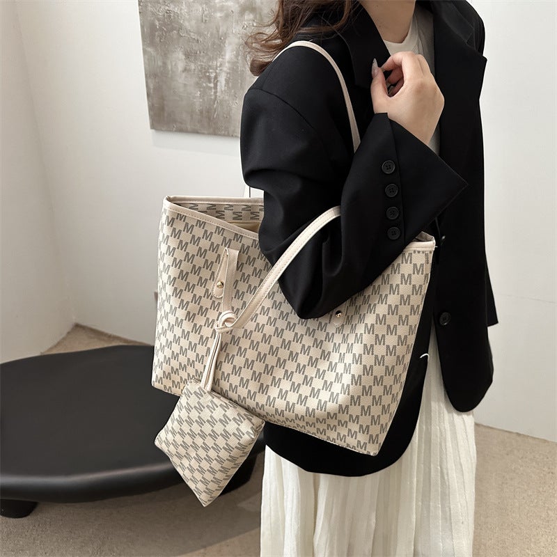 Relaxation Tote Bag Women'S 2025 Spring New Arrival Hand-Carrying Commuter Bag Fashionable Outgoing Large Capacity Single Shoulder Bag - Image 3