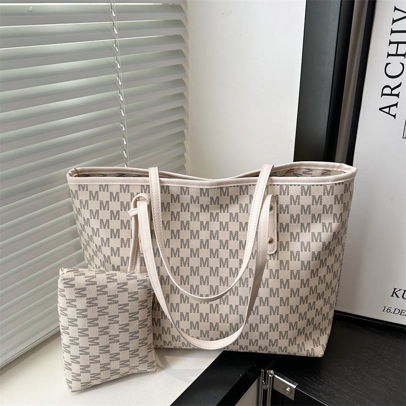 Relaxation Tote Bag Women'S 2025 Spring New Arrival Hand-Carrying Commuter Bag Fashionable Outgoing Large Capacity Single Shoulder Bag - Image 1