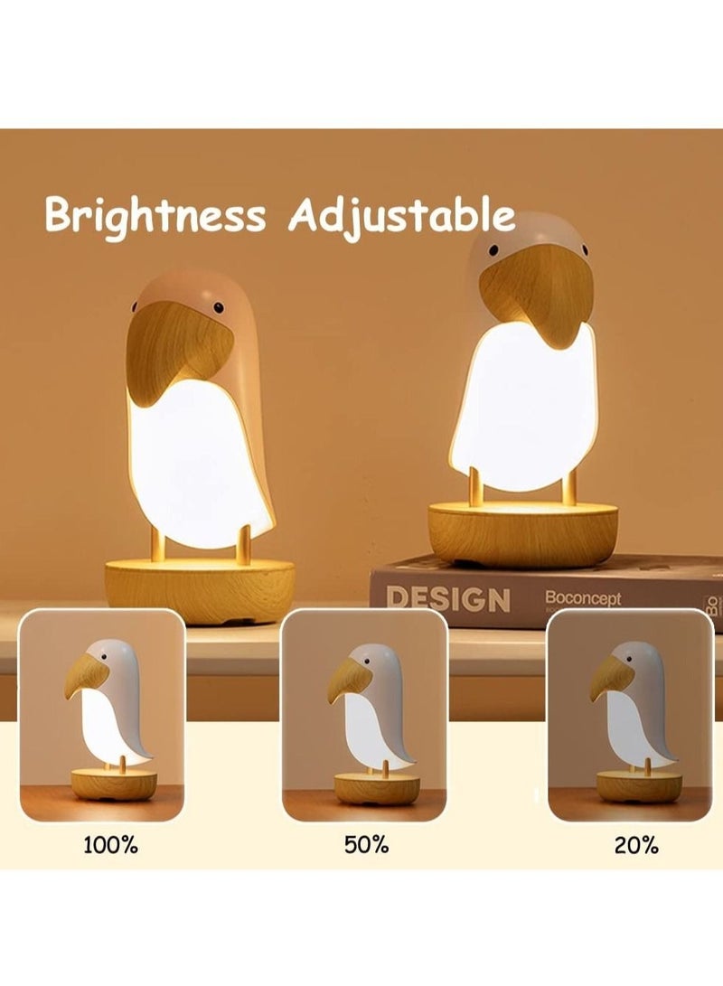 كابتن تيك Cartoon Animal Toucan Bird Night Light, LED Charging Desk Lamp for Kids, Portable Creative Design Decorations Toys, Suitable for Kids Girls Teenages KSA | Riyadh, Jeddah - Image 3