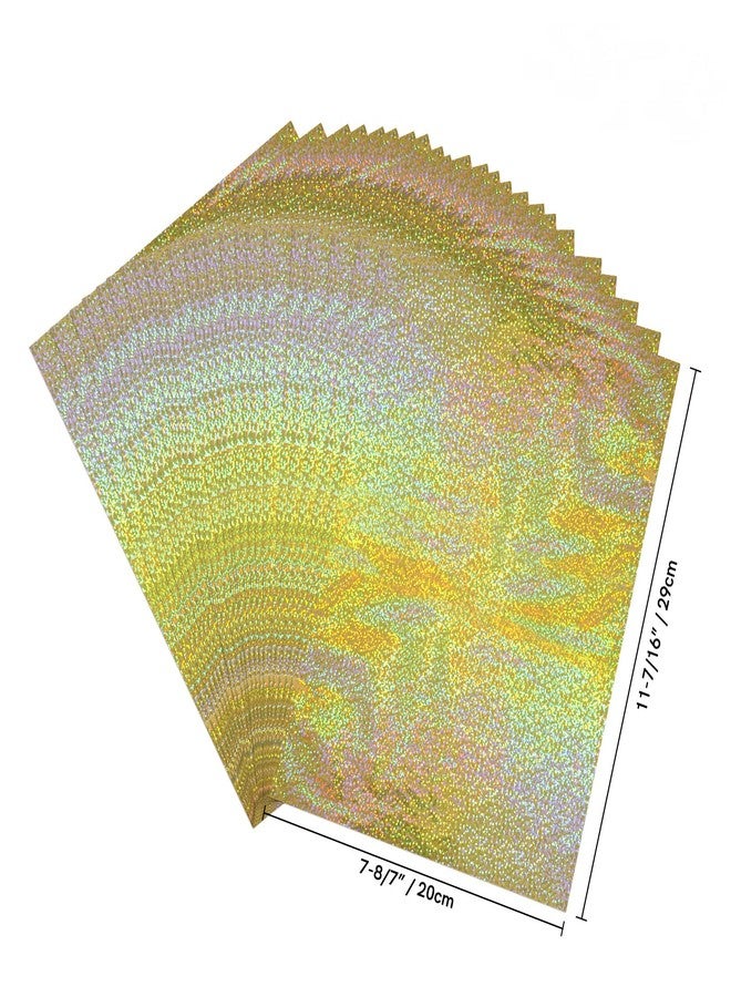 BAOFALI 100 Sheet 7.9x11.4inch Toner Reactive Foil，Foil Paper for Toner Foiling Foil by Laser Printer and Laminator, for Scrapbooking Paper Crafts （ Gold Crystal Point） - Image 2