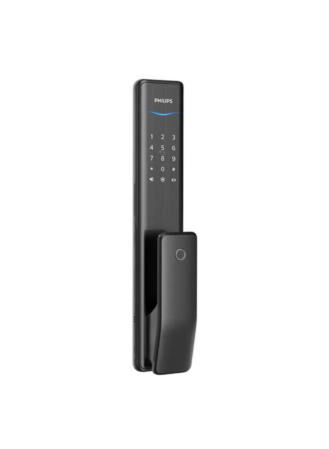 Philips Alpha Easykey Multiple Alarm Function Dual Verification Push-Pull Smart Door Lock Black 70 mm ALPHA-5HB-70