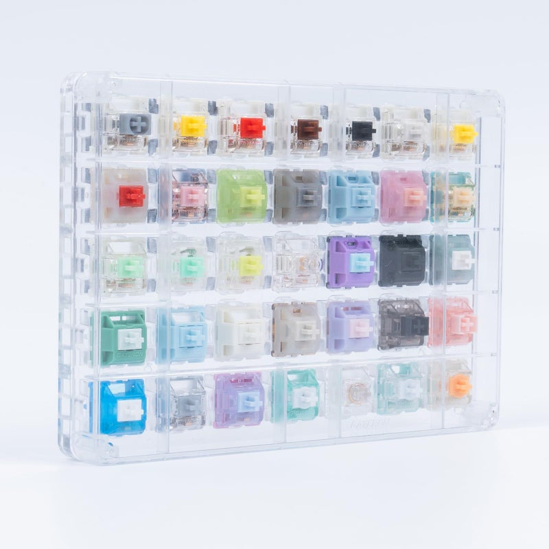 GATERON Keyboard Switches Tester, Magnetic Jade Oil King Milky Yellow Pro Oil King Baby Kangaroo Racoon Ink Wall Stem Box Black Pink for MX Mechanical Gaming Keyboard (35pcs) - Image 3