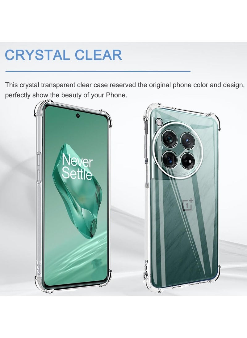 غطاء حماية شفاف لهاتف OnePlus 12 5G، جراب ناعم من مادة TPU وغطاء حماية خفيف الوزن للصدمات مع حماية للكاميرا مصمم لهاتف OnePlus 12 5G - Image 3