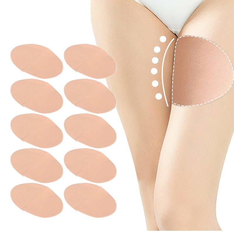 klarako Thigh Friction Pad, 10 Pieces Breathable Inner Thigh Prevent Chafing Sticker Thigh Patch Anti Friction Thigh Tape for Reducing the Friction of Thigh Clothes - Image 2
