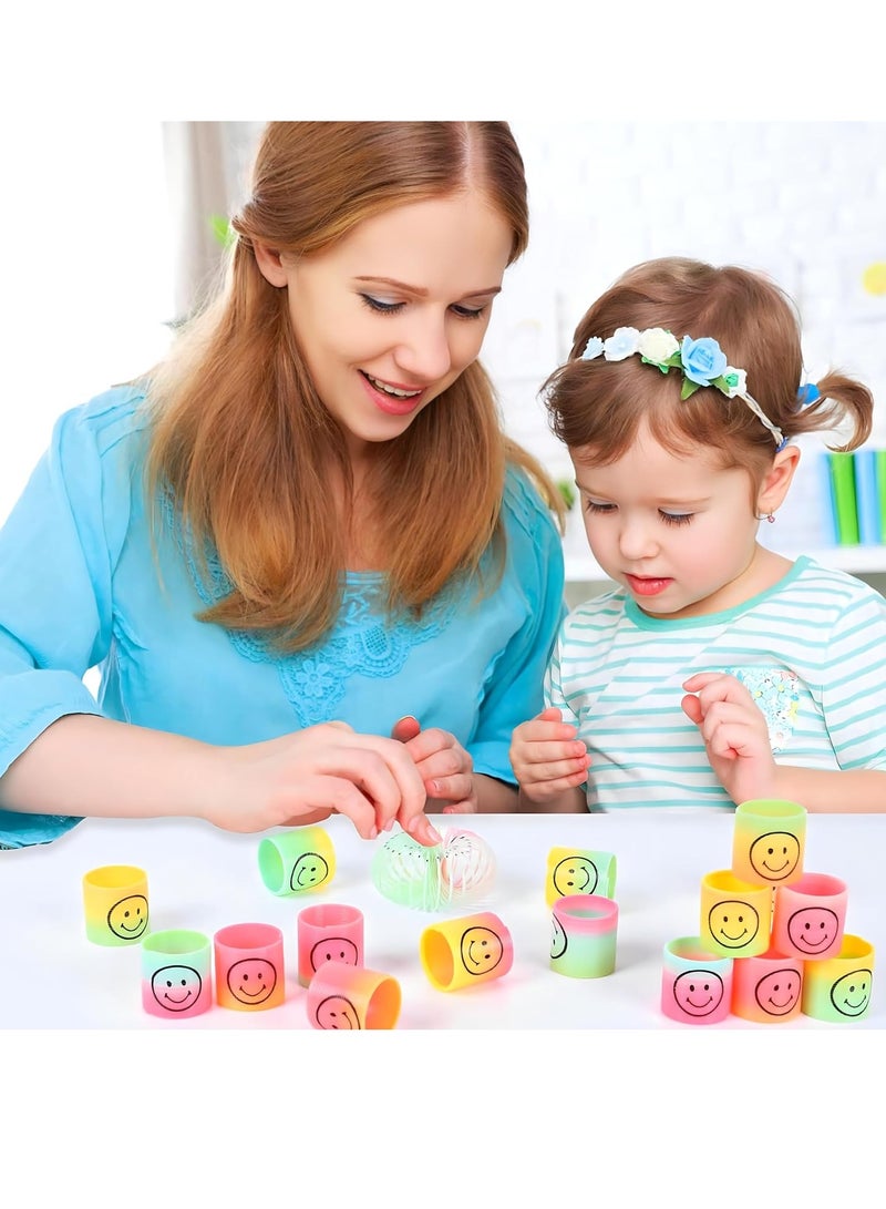 MAGIC VAULT 24Pcs Pieces Magic Springs, Rainbow Spiral Spool, Mini Spring Toys, Coil Mini Springs Bulk Toys, Children's Birthday Gift Pack, Classroom Prizes for Kids Boys Girls Party Favour Stocking Fillers - Image 2