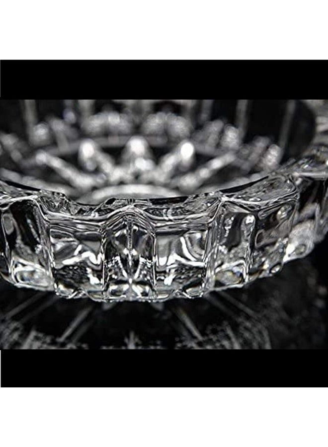 Ashritha Round Deli Green Apple Crystal Heavy Glass Ashtray for Indoor and Outdoor Decorative (Round) - Image 1