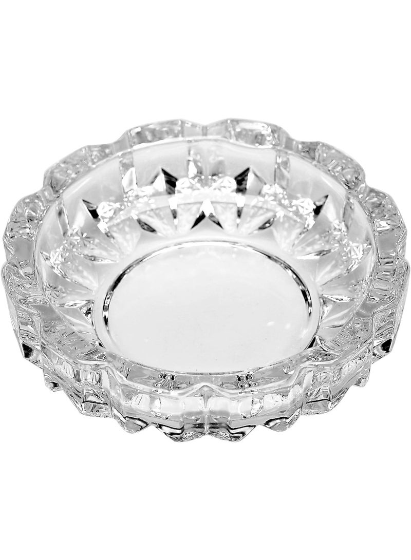Ashritha Round Deli Green Apple Crystal Heavy Glass Ashtray for Indoor and Outdoor Decorative (Round) - Image 4