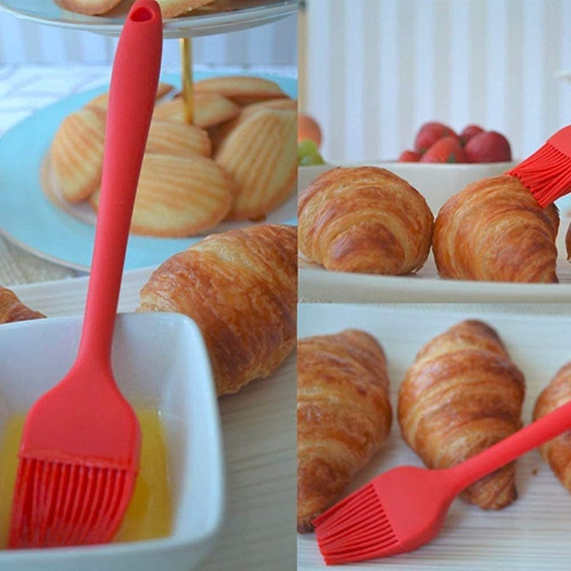 SEASPIRIT Silicone Spatula Sets of 6 Pcs Made of 100 Food Grade Silicone One Piece Design Seamless HeatResistant Spatula Perfect for Spatula Cooking Baking and Mixing Red - Image 2