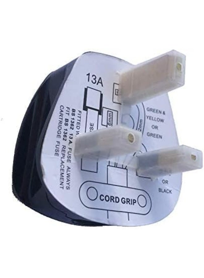 Rr Black Fused 13A Plug Top Uk 3Pin British Plug Connector - Image 3