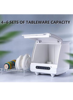 PRASONX Countertop Dishwasher, Automatic Dishwasher Without Installation, Built-in Water Tank, 2 Water Supply Modes, High Temperature Disinfection and Hot Air Drying, for Dishes, Baby Bottles, Fruits  - Image 3