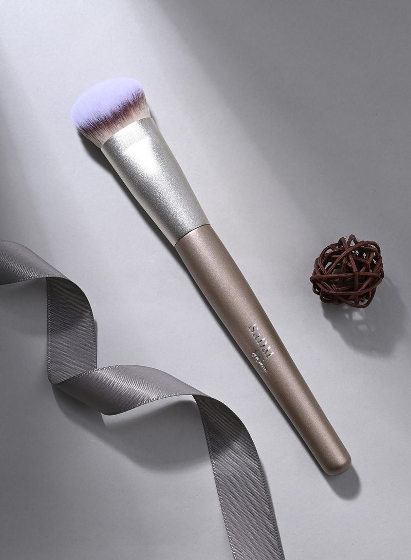 SaDM Shiny Contoured Foundation Brush – Vegan, Cruelty-Free Brush for Flawless Foundation & Contour - Image 2