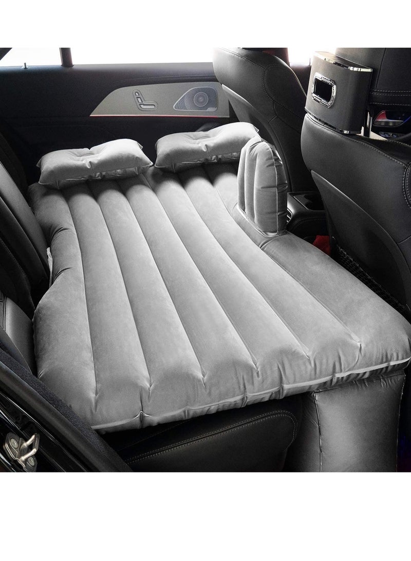 Car Air Mattress Travel Inflatable Back Seat Air Bed Cushion with Auto Pump and Two Pillows, Portable Camping Vacation Rest Sleeping Pad Fits Universal SUV Truck Minivan Separable Extended - Image 1