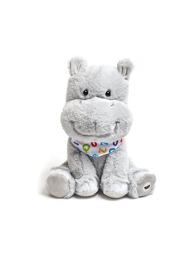 كادل بارن - لعبة حيوان محشو على شكل فرس النهر المغني المتحرك من Alphabet Hudson | يهز أذنيه على أنغام أغنية ABC وعشرة فيلة صغيرة، 11 بوصة - Image 1