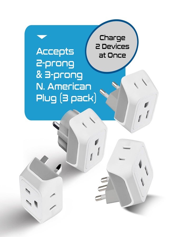 Ceptics European Plug Adapter 4 Pack Set, USA to Europe, Italy, Germany, England, Spain, Italy, Iceland, France (Type C, E/F, G, L) - for Your Cell Phones, Tablets, iPhone, Camera (CT-EU-4SET) - Image 5